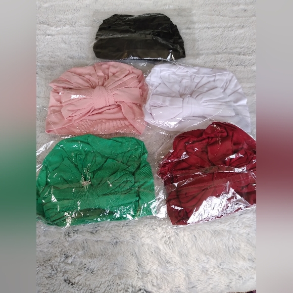 Baby Bowknot Hat Cotton Beanie Hat  Cap Hair bundle - Picture 2 of 6